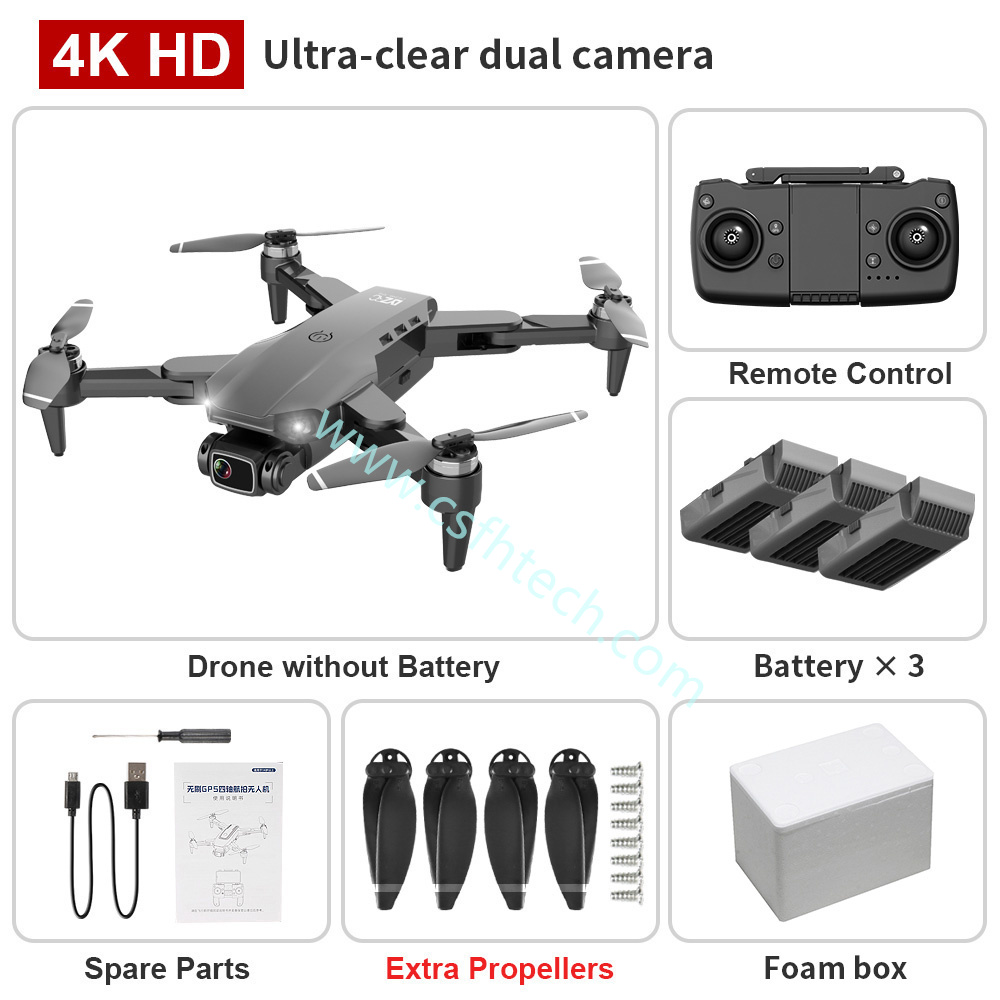 Csfhtech L900PRO GPS Drone 4K Dual HD Camera Professional Aerial Photography Brushless Motor Foldable Quadcopter RC Distance1200M