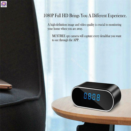 The New Best High Quality Clock Hidden Camera With Wifi Round 1 MP 720P IP Camera Indoor Support 32 GB Security Surveillance Camera Motion Detection IR Night Vision Remote Access Phone App Made In China Factory