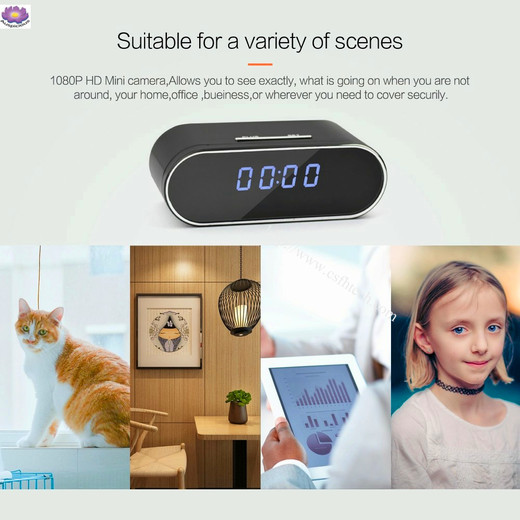 The New Best High Quality Clock Hidden Camera With Wifi Round 1 MP 720P IP Camera Indoor Support 32 GB Security Surveillance Camera Motion Detection IR Night Vision Remote Access Phone App Made In China Factory
