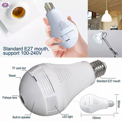 New Best Quality WiFi P2P VR Camera LED Light Bulb 360 Panoramic CCTV Camera for Home Made In China Factory