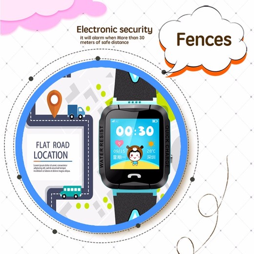 GPS kids Smart Watch Phone Position Children Watch 1.22 inch Color Touch Screen WIFI SOS Tracker Smart Baby Watch IOS & Android