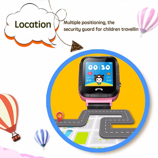 GPS kids Smart Watch Phone Position Children Watch 1.22 inch Color Touch Screen WIFI SOS Tracker Smart Baby Watch IOS & Android