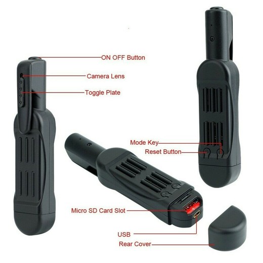 HD 1080P Mini Camera Pocket Pen Hidden DVR Camcorder Video Recorder W/SD Card Spy Mini Portable Body Video Recorder DVR
