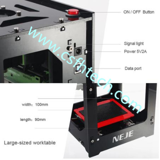 Csfhtech 1500mW Laser Box Laser Engraving Machine Printer  1500/2000/3000mW Professional DIY Desktop Mini CNC Laser Engraver Cutter Engraving Wood Cutting Machine Router
