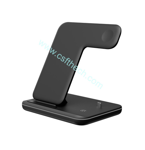  csfhtech  Ultra Slim 15W 10W 7.5W 5W 3 In 1 Fast Charging Super Qi Wireless Stand Charger