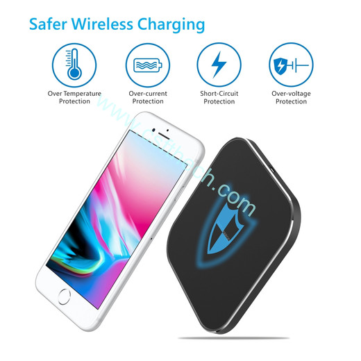 csfhtech USB Qi Fast Charger Wireless Charging GY-98 Pad for iPhone X/XS Samsung S8 S9 Note 9