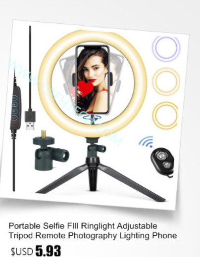 Csfhtech 26/16CM Photography Lighting Phone26/16CM Photography Photo Led Selfie Bluetooth remote Ring Light Lamp Fill Youtube Live