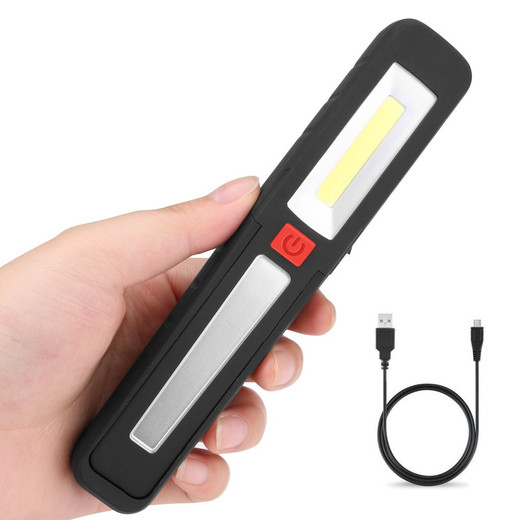 csfhtech Globleseller 2 in 1 Flashlight Floodlight 3 Modes COB LED Hand Torch Camping Magnetic Work Light Auto Inspection Repairing Lamp Emergency Use