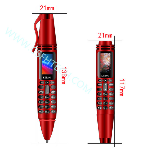 csfhtech SERVO K07 Pen mini Mobilephone 0.96" Tiny Screen Dual SIM GSM Bluetooth Dialer Camera Flashlight CellPhones with Recording pen