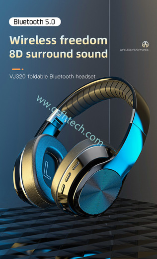 Csfhtech Globleseller HiFi Headphones Wireless Bluetooth 5.0 Foldable Support TF Card/FM Radio/Bluetooth AUX Mode Stereo Headset With Mic Deep Bass