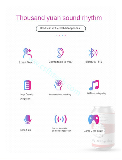 Csfhtech Globleseller New Funny Gift TWS 5 point1 Bluetooth Earphone Touch Control Earbud Stereo Portable Wireless Headset For Iphone Huawei Xiaomi Samsung