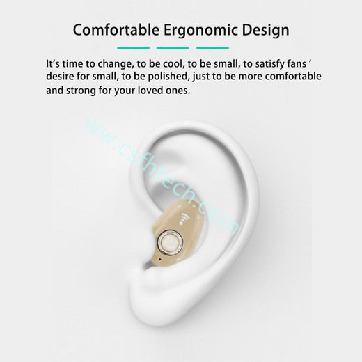 Csfhtech Mini Invisible Ture Wireless Earphone Noise Cancelling Bluetooth Headphone Handsfree Stereo Headset TWS Earbud With Microphone