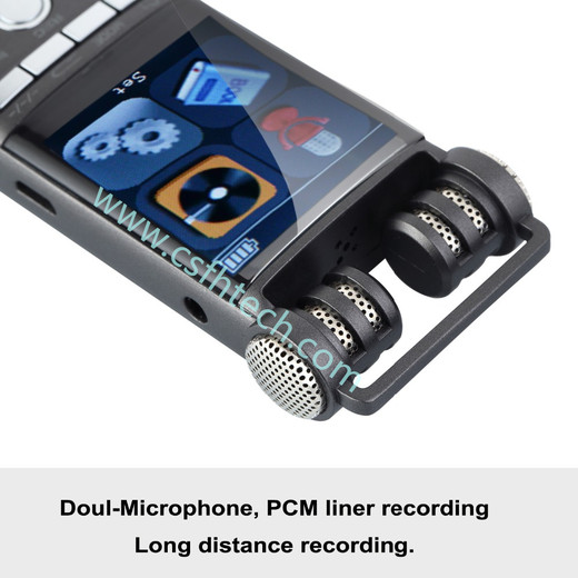  Csfhtech Professional Voice Activated Digital Audio Recorder 16GB 8GB USB Pen Non-Stop 100hr Recording PCM 1536Kbps External Microphone