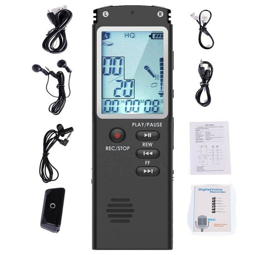  Csfhtech 8GB/16GB/32GB Voice Recorder USB Professional 96 Hours Dictaphone Digital Audio Voice Recorder With WAV,MP3 Player