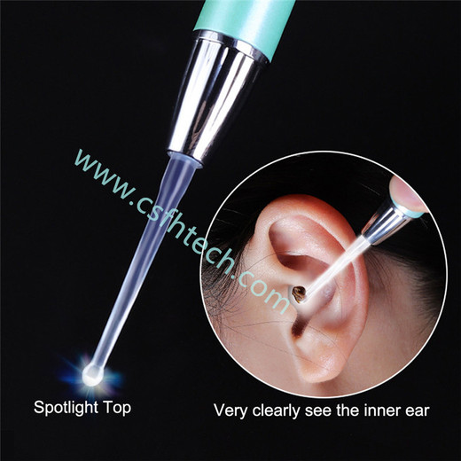Csfhtech LED Baby Ear Wax Removal Cleaner Tool Flashlight Ear pick Endoscope Penlight Cleaning Remover Light Visual Spoon with Magnifier: