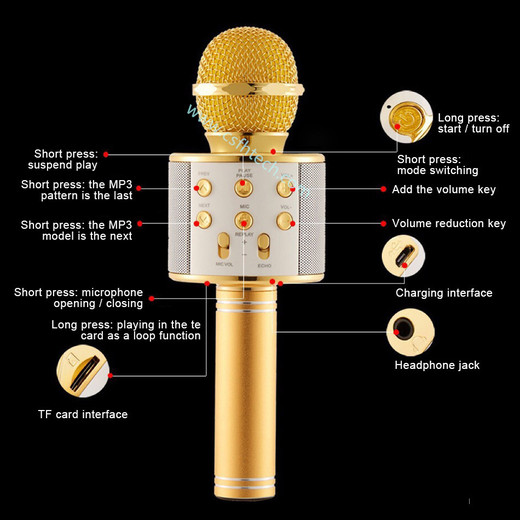 Csfhtech WS-858 Multifunctional portable wireless microphone, supports microphones used by multiple devices