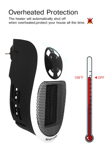 csfhtech 500W Portable Electric Heater Mini Fan Heater Desktop Household Wall Handy Heating Stove Radiator Warmer Machine for Winter 2021