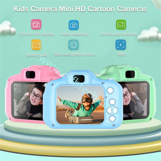 Csfhtech Children Kids Camera Mini Educational Toys For Children Baby Gifts Birthday Gift Digital Camera 1080P Projection Video Camera