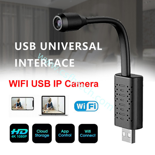  Csfhtech USB Mini Camera Wifi IP Camera Full HD 1080P P2P CCTV With SD Card Cloud Storage Smart Surveillance AI Human Detection V380 APP