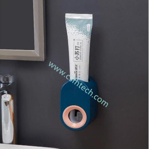 Csfhtech Fully Automatic Toothpaste Dispenser Hole Punched Toothbrush Toothpaste Storage Shelf Wall Hangers Lazy Extrusion Useful Product