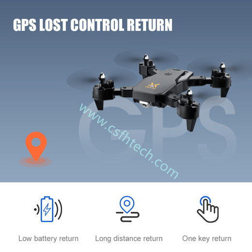 Csfhtech 2021 NEW  S60 Quadcopter  pro Drone 20min 1000M GPS 5G WIFI 4K HD Wide Angle Camera 1080P WiFi fpv Dual Camera Quadcopter Height Keep Drone 