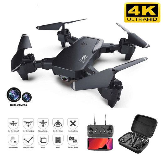 Csftech 2021 NEW Drone 4k profession HD Wide Angle Camera 1080P WiFi fpv Drone Dual Camera Height Keep Drones Camera Helicopter Toys