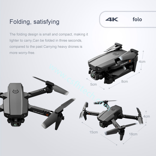Csfhtech New Mini Drone XT6 4K 1080P HD Camera WiFi Fpv Air Pressure Altitude Hold Foldable Quadcopter RC Drone Kid Toy GIft