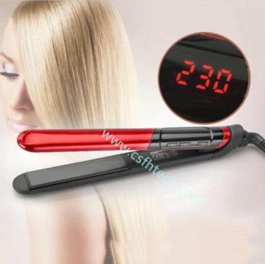 Csfhtech Hair Iron Flat 2-in-1 ceramic coating Hair straightener comb hair Curler beauty care Iron healthy beauty curling irons flat iron