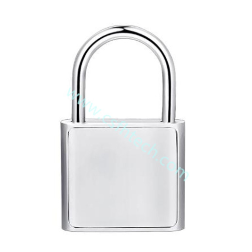 Csfhtech  Black silver Keyless USB Rechargeable Door Lock Fingerprint Smart Padlock Quick Unlock Zinc alloy Metal Self Developing Chip