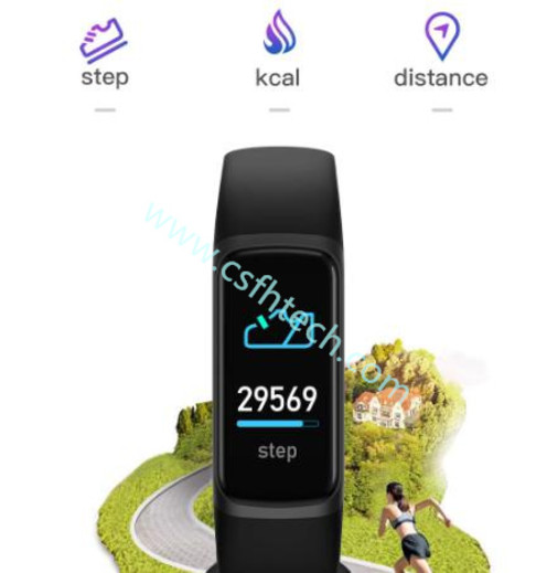 Csfhtech Sports bracelet meter heart rate blood pressure blood oxygen sleep monitoring message reminder waterproof smart bracelet