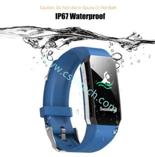 Csfhtech Temperature monitoring bracelet blood oxygen blood pressure heart rate exercise meter waterproof health smart bracelet