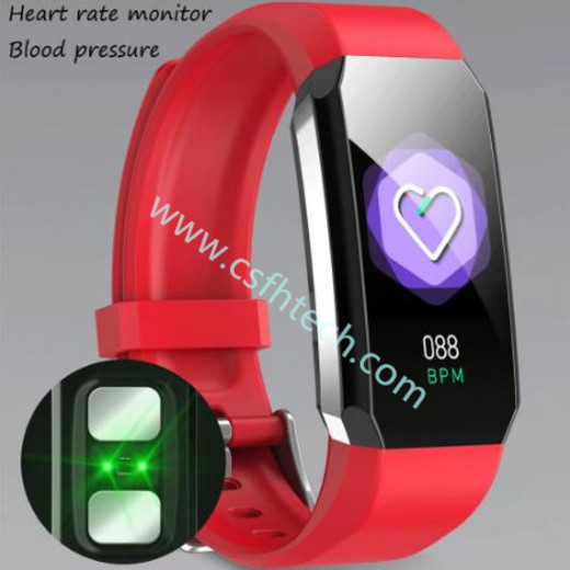 Csfhtech Temperature monitoring bracelet blood oxygen blood pressure heart rate exercise meter waterproof health smart bracelet
