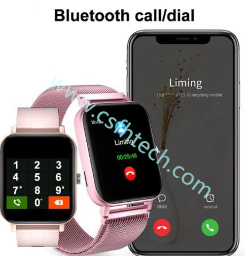 csfhtech Bluetooth Call Smart Watch Men Full Touch Screen Blood Pressure Smartwatch Women Heart Rate Monitor Fitness Tracker Sport Watch