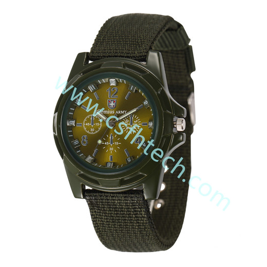 csfhtech 2021  Men's Nylon Band Sports Watch Gemius Army Clock Quartz Men Military Watch Casual Wristwatches relogio masculino 