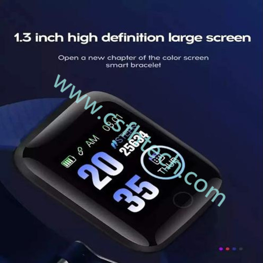 Csfhtech Smart Band Bluetooth Smart Bracelet Men Women Waterproof Fitness Tracker Heart Rate Smarthwatch for Android IOS D13 116Plus Band