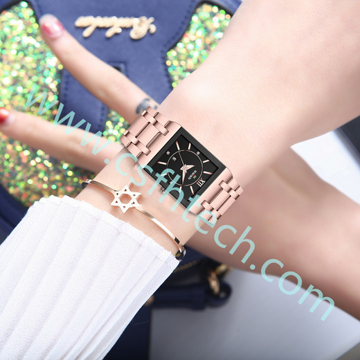 Csfhtech Women's Luxury Bracelet Watches Top Brand Designer Dress Quartz Watch Ladies Golden Rose Gold Wrist Watch Relogio Feminino 2021