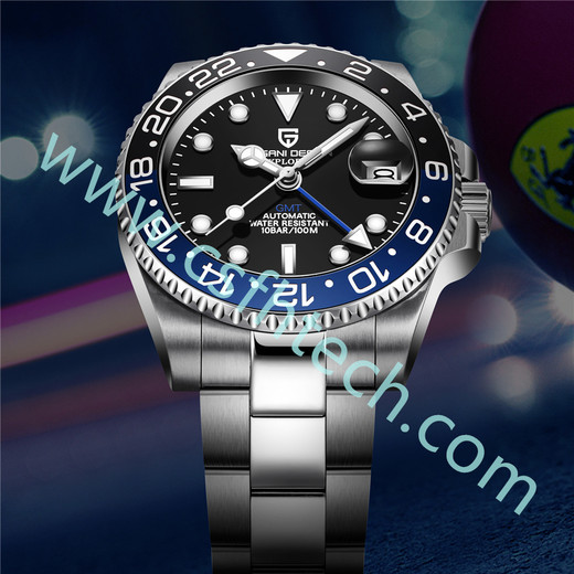 Csfhtech 2021 New PAGANI DESIGN Men GMT Watch Sports Luxury Automatic Brand Mechanical Men's Waterproof Jubilee Strap Watches Clock