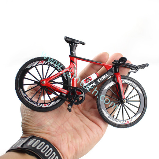 Csfhtech  Mini 1:10 Alloy Bicycle Model Diecast Metal Finger Mountain bike Racing Toy Bend Road Simulation Collection Toys for children
