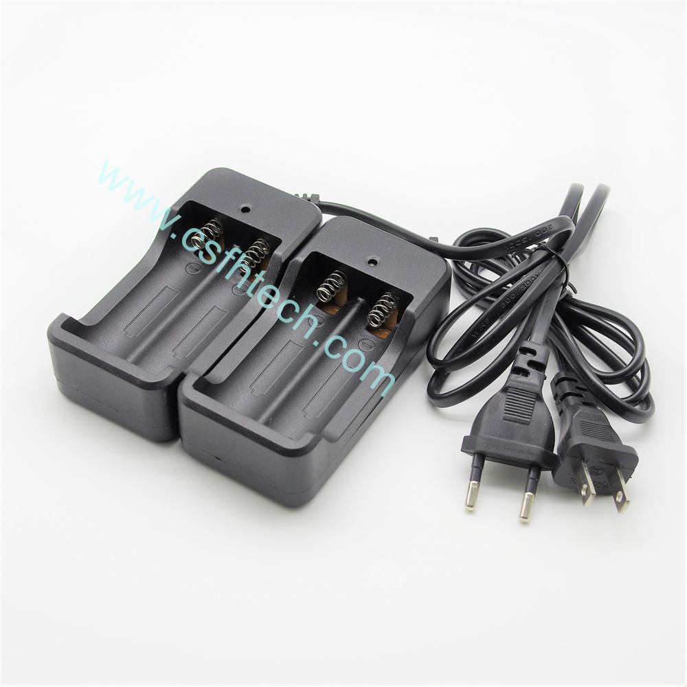 Csfhtech  EU AU US UK high quality Dual Battery Charger For 18650 Li-ion Battery 4.2V Dual Slot Plug Charger For LED Torch Wholesale (1).jpg