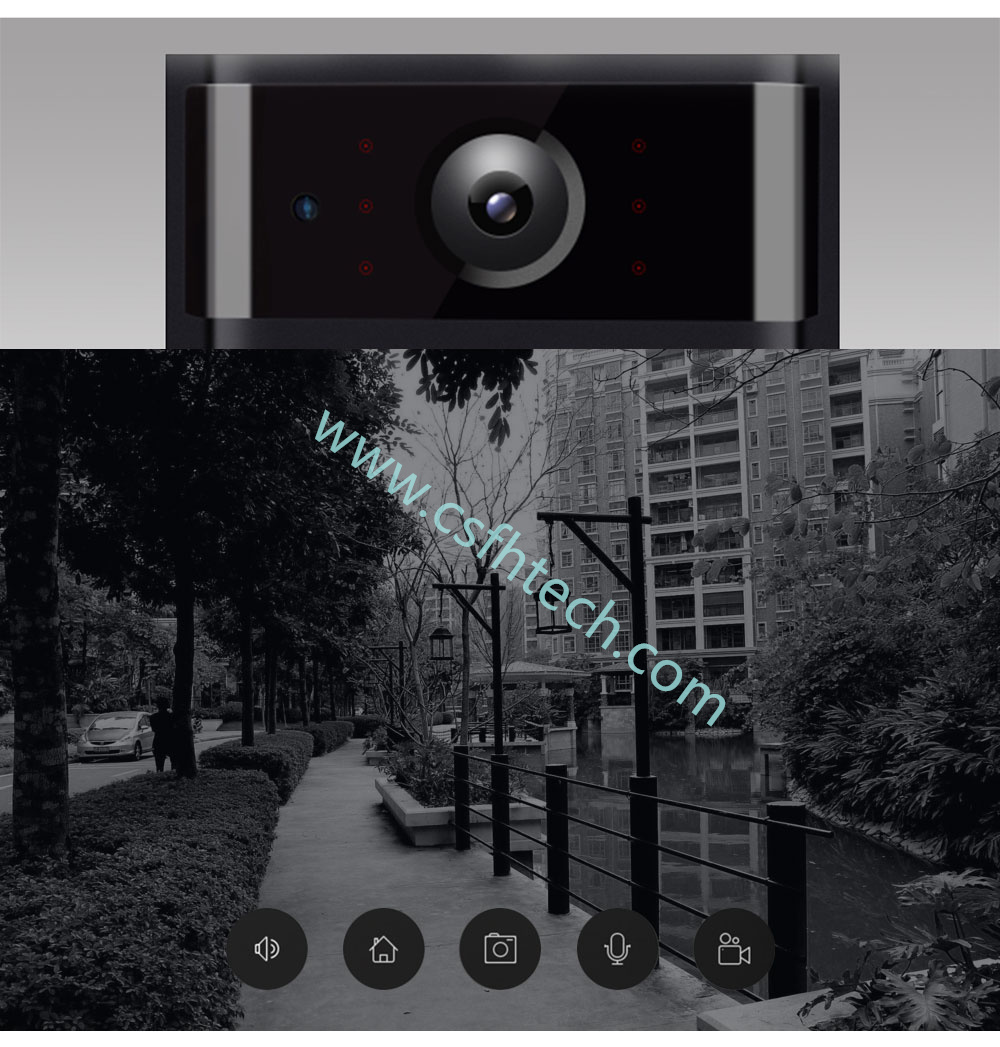 Csfhtech  Ring Doorbell With Camera WiFi Video Wireless Intercom Bell Chime Ring Doorbell Camera Two-Way Audio APP Control Battery Powered (7).jpg