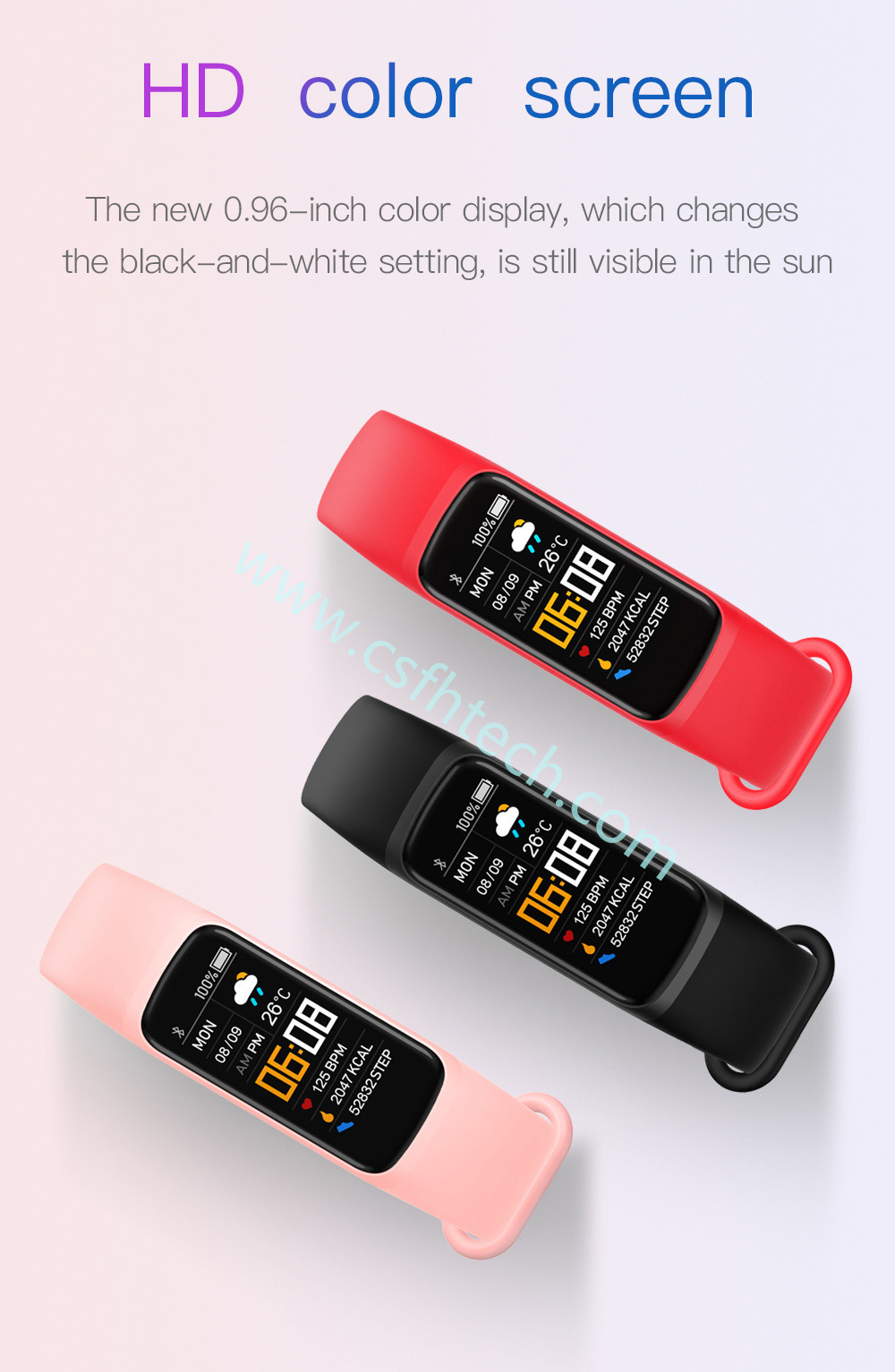 3 Smart Bracelet Heart Rate Blood Pressure Monitor Fitness Bracelet Waterproof Sleep Tracker Smart Band Watch.jpg