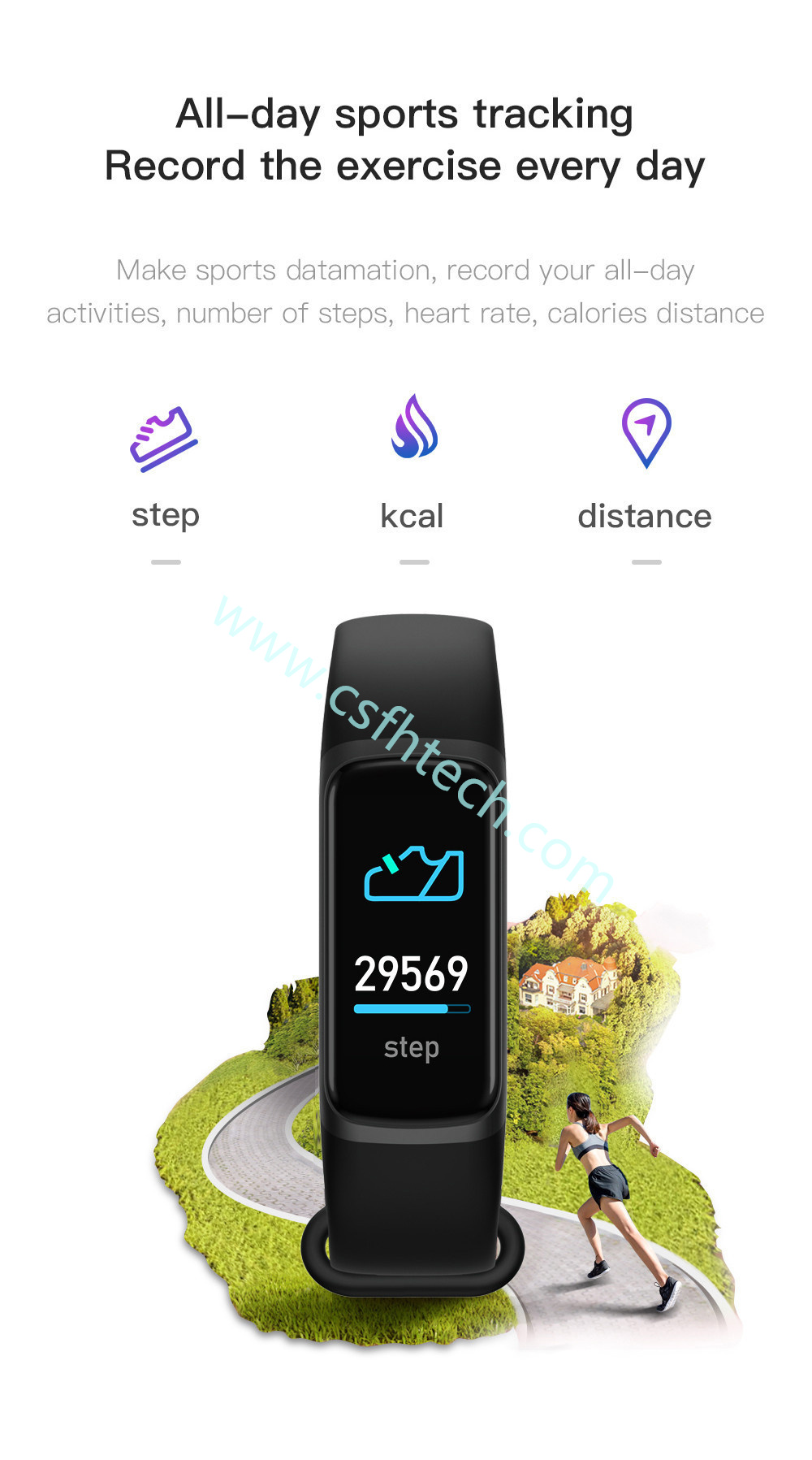 4 Smart Bracelet Heart Rate Blood Pressure Monitor Fitness Bracelet Waterproof Sleep Tracker Smart Band Watch.jpg
