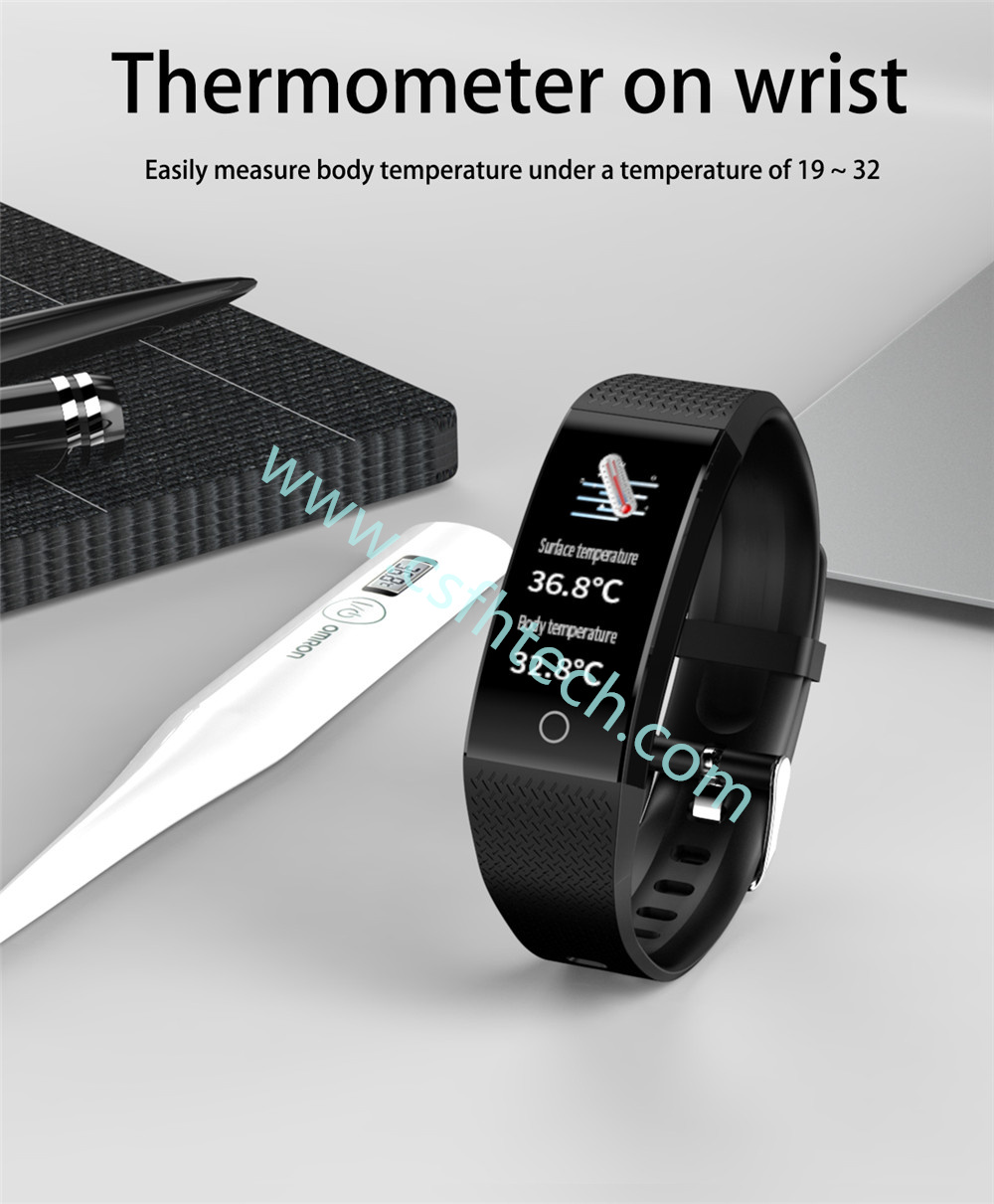 2 Smart Band Body Temperature Watch Fitness Tracker Bracelet IP68 Waterproof For Sport Pedometer Fitness Bracelet.jpg