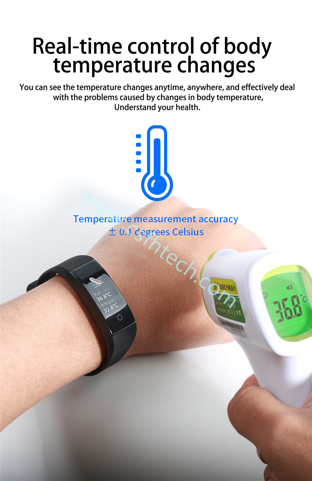 3 Smart Band Body Temperature Watch Fitness Tracker Bracelet IP68 Waterproof For Sport Pedometer Fitness Bracelet.jpg