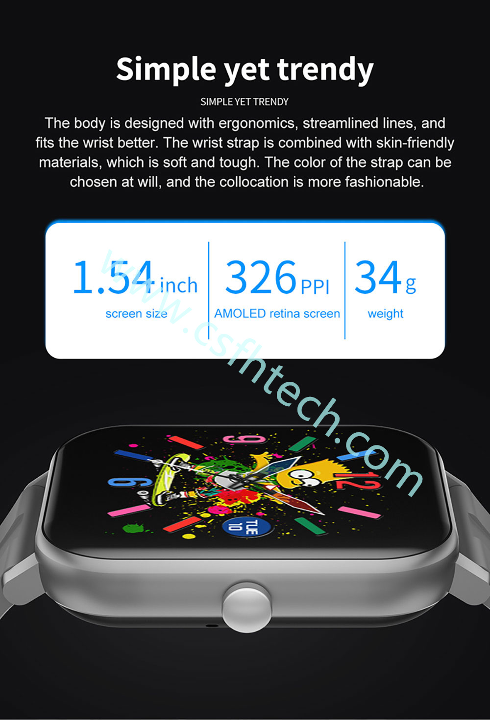 Csfhtech  1 Bluetooth Call Smart Watch Men Full Touch Screen Blood Pressure Smartwatch Women Heart Rate Monitor (3).jpg