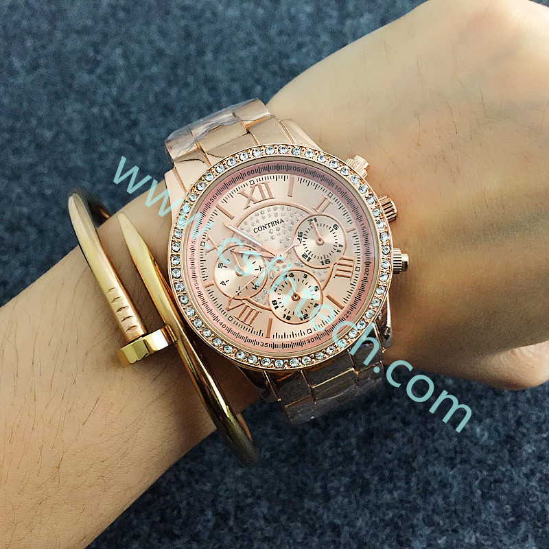 Elogio CONTENA Crystal Diamond Watch Luxury Rose Gold Women Watches Fashion Women's Watches Full Steel Wrist watch Clock saat (8).jpg
