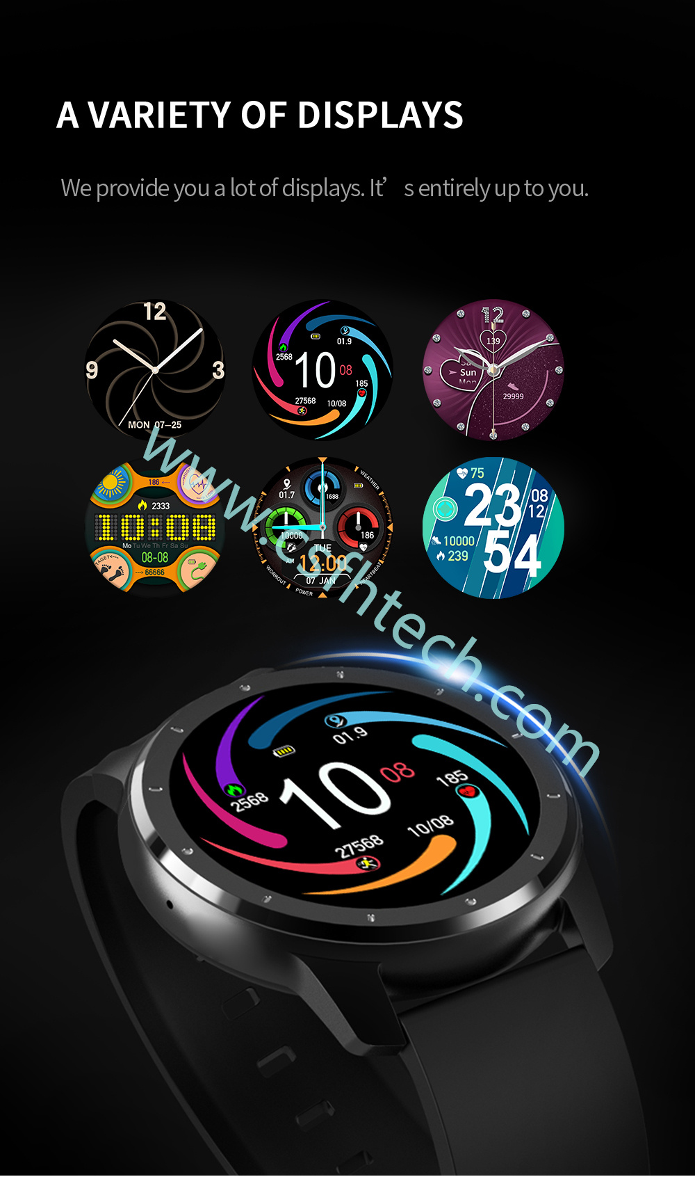 Csfhtech 1 MX11 2020 Men's Smart Watch Women MP3 Smart Watches with earphone Bluetooth Call Music For xiaomi Huawei PK Watch GT 2 (6).jpg