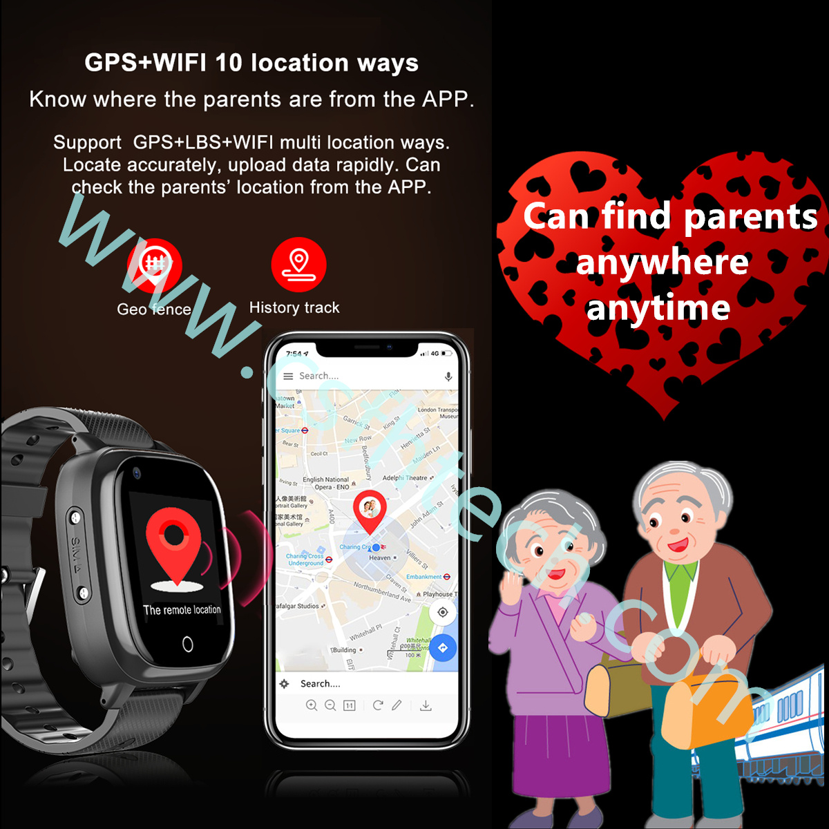 Csfhtech   4G Elderly Smart Watch Heart Rate GPS WIFI Positioning Track Watch Voice Chat SOS Video Call Alarm Clock For Adult Man (4).jpg