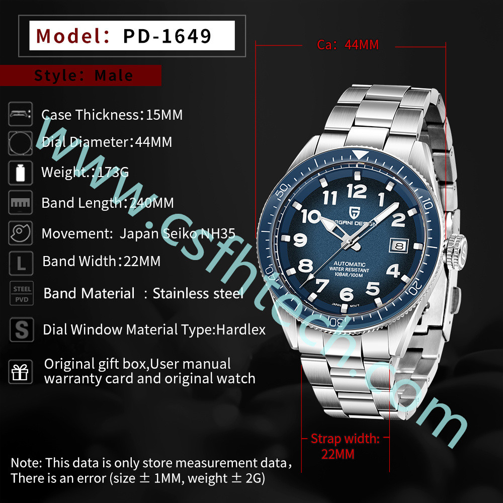 Csfhtech 2021New PAGANI DESIGN Mechanical Watches For Men Luxury Automatic Watch Men Waterproof Steel Business Watch Relogio Masculino (5).jpg