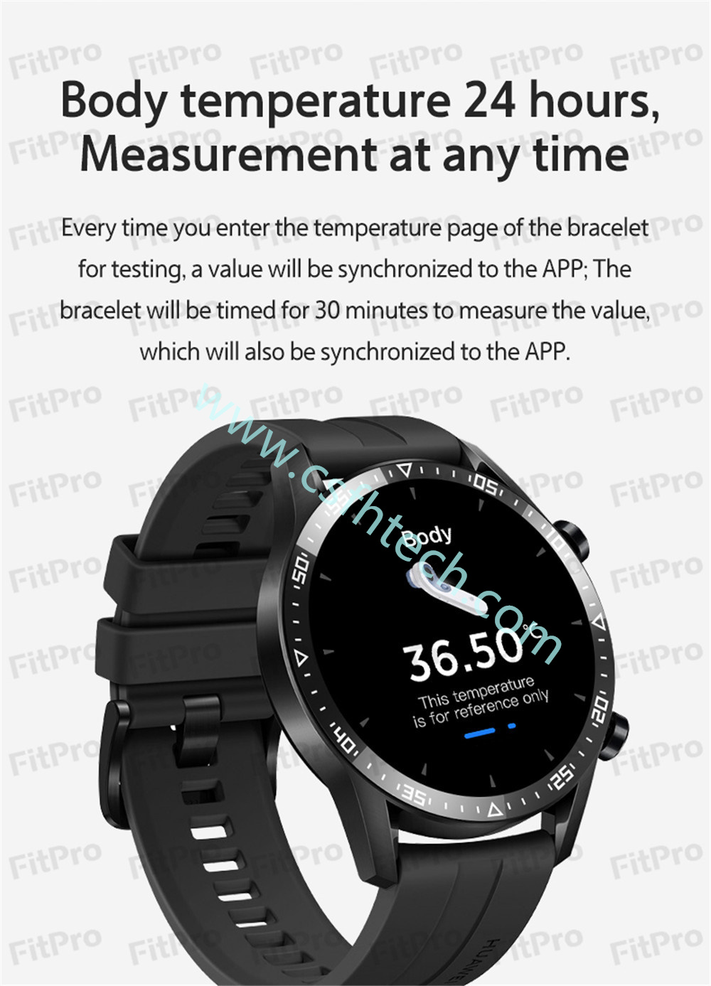 Csfhtech  1 Body Temperature Smart Watch Men Waterproof Bluetooth Call Smartwatch Women Blood Pressure Fitness Tracker F (5).jpg